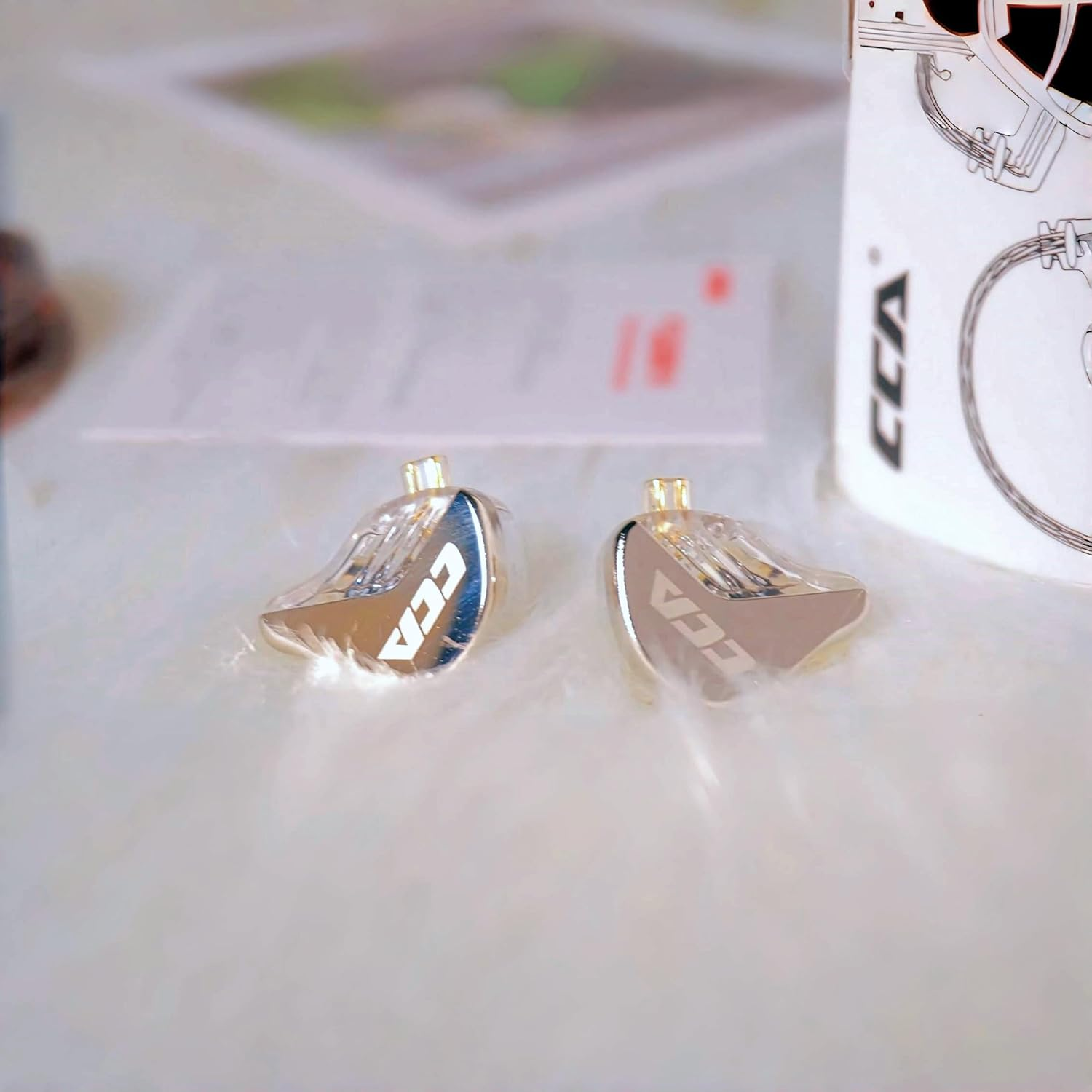 Keephifi CCA CRA In-Ear Headphones, Ultra Thin Membrane, Dynamic Driver, IEM, Clear Sound and Deep Bass, Wired Earbuds with Microphone and Tangle-Free Detachable Cable image number 3