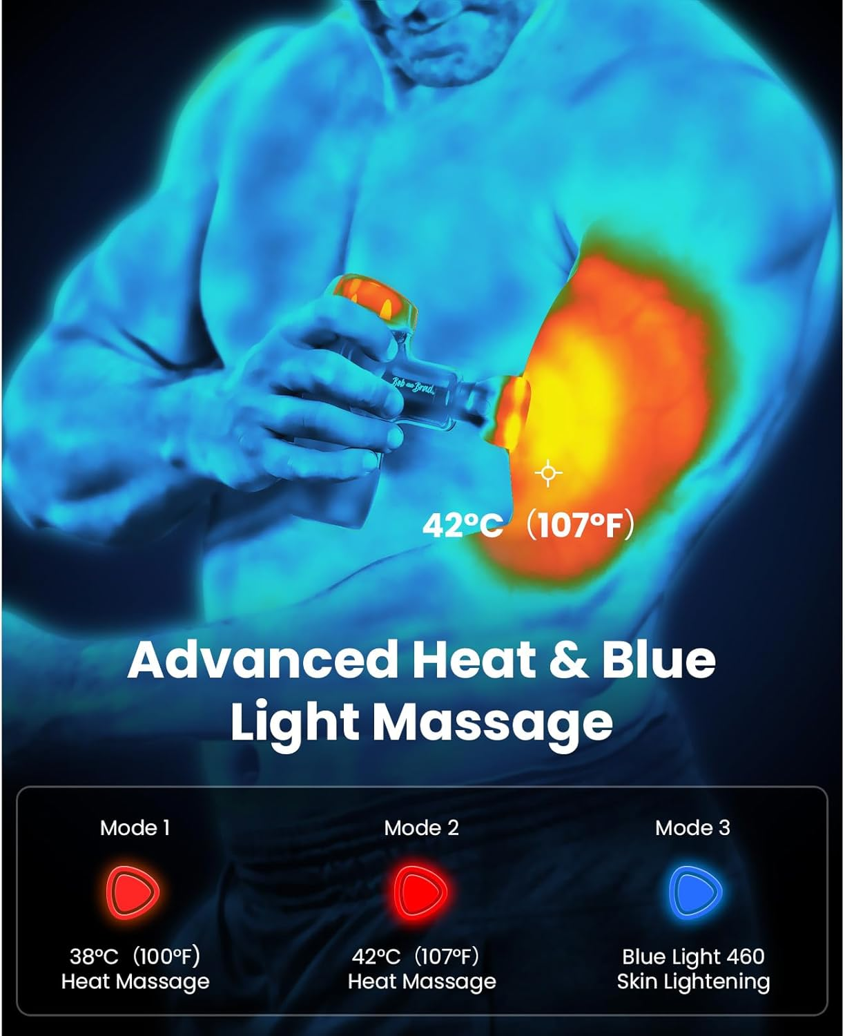 Mini Massage Gun with Heat Therapy, Bob and Brad M7 plus Portable Deep Tissue Muscle Massager Gun, Percussion Pocket-Sized Massage Gun for Pain Relief & Muscle Recovery, Gifts for Women Men image number 3