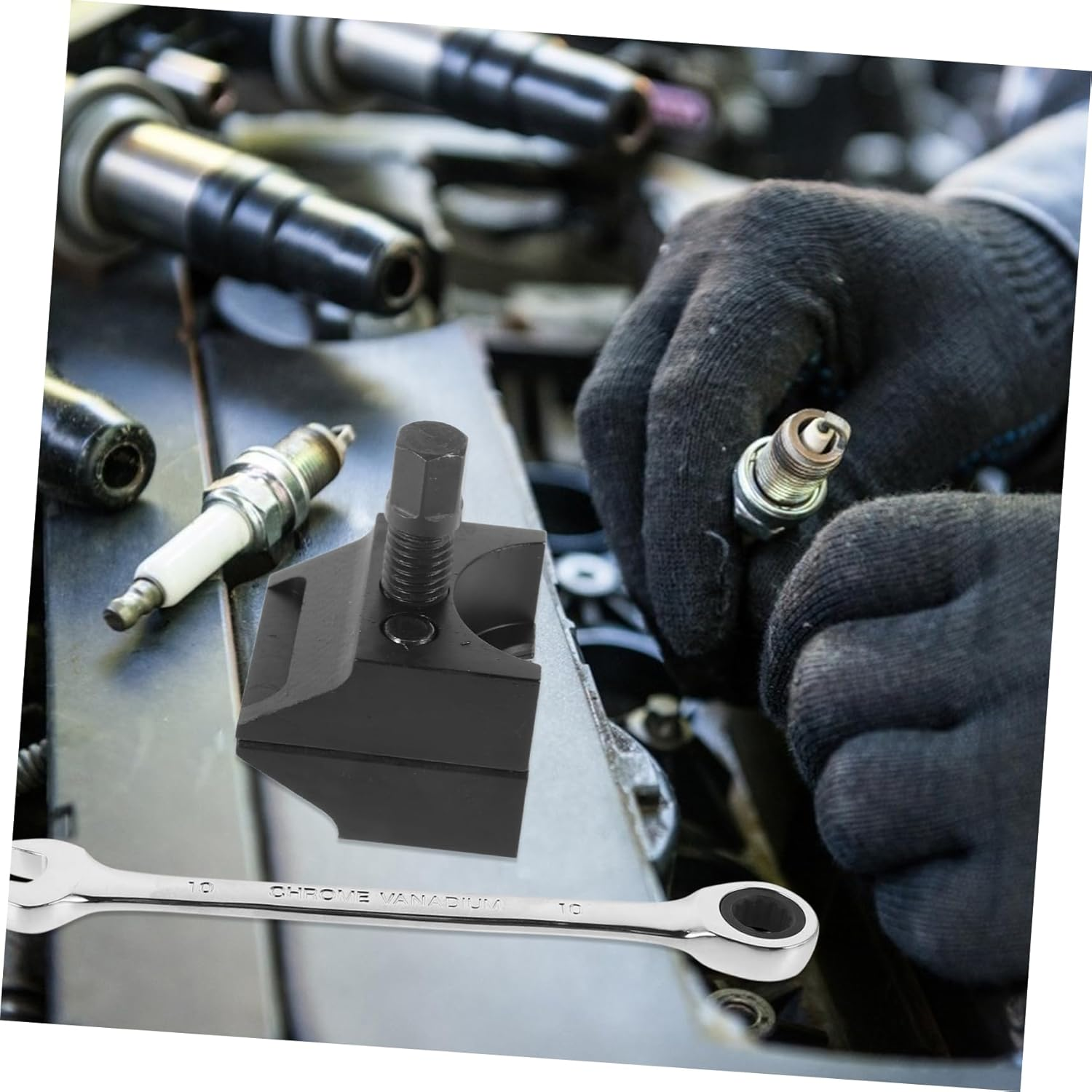 CHILDWEET Double Ended Suspension Strut Splitter and Hub Spreader Tool with Wrench for Car Steering Removal Automotive Suspension Repair Equipment image number 1