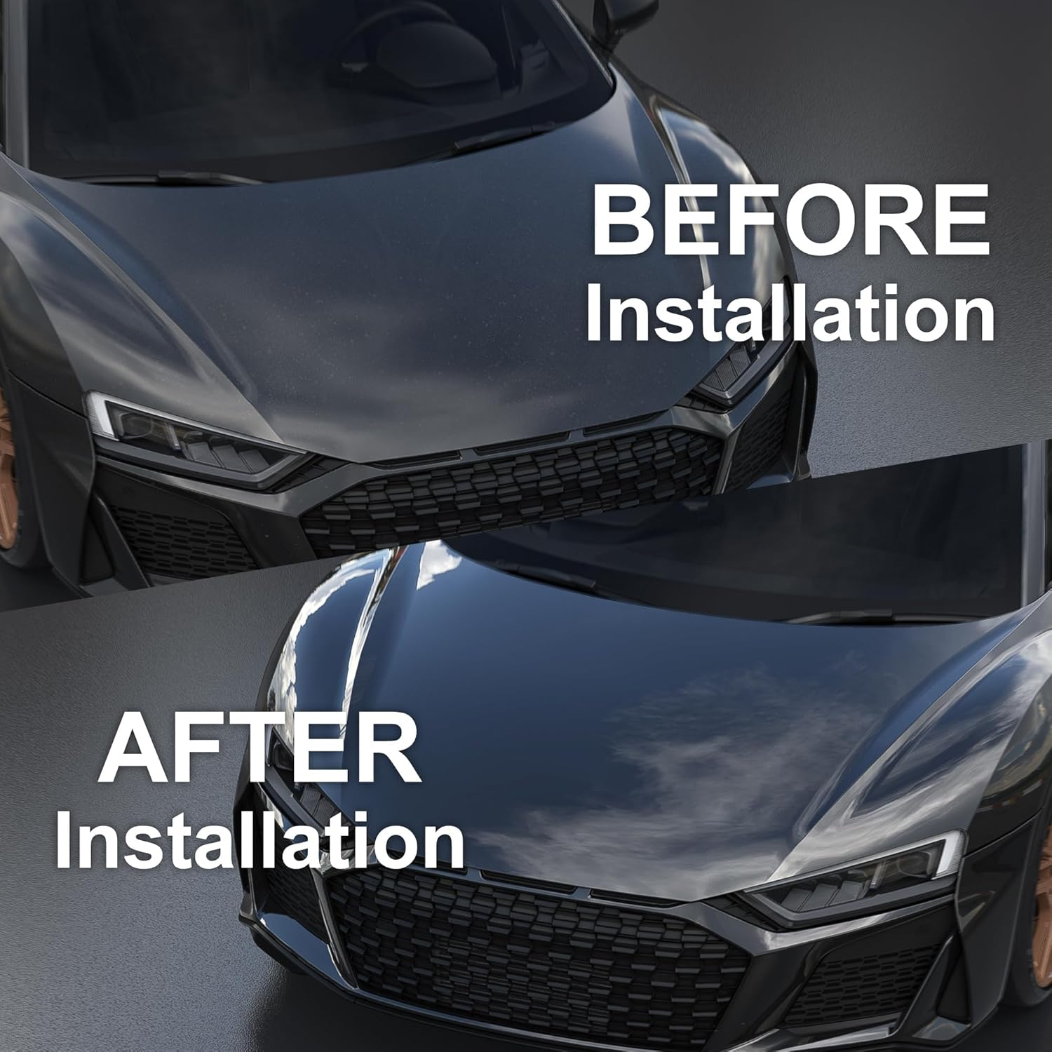 Clear Vinyl Wrap with Tool Kit, Transparent Protective Self Adhesive Car Wrap Film Vinyl without Bubble Clear Gloss Paint for DIY Car Moto Interior Exterior 1Ft X 10Ft image number 1