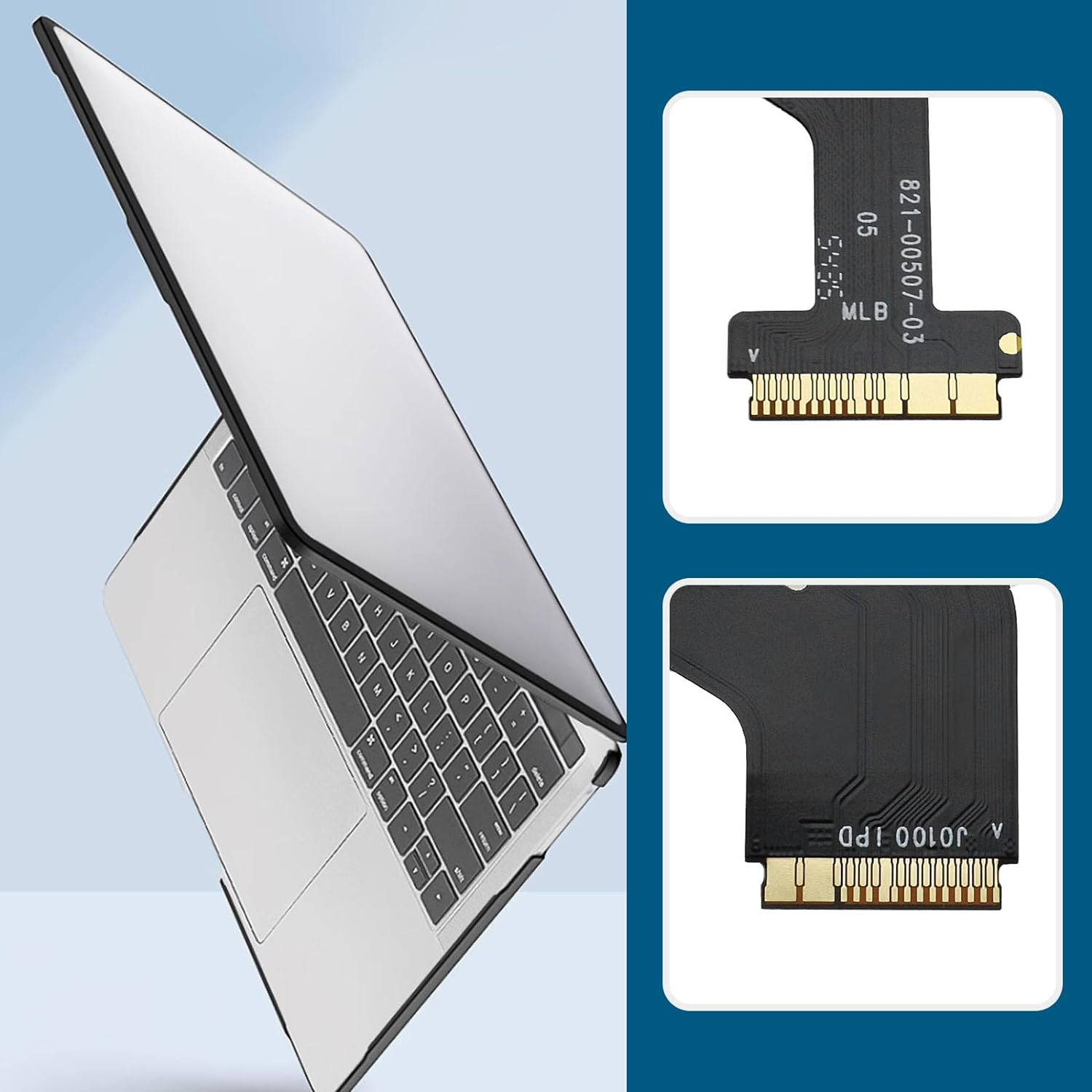 VGOL Track Pad Touch Pad Flex Cable Compatible with Macbook Pro Retina A1534 2016-2017 Replacement Part Number 821-00507-A Laptop Parts image number 5