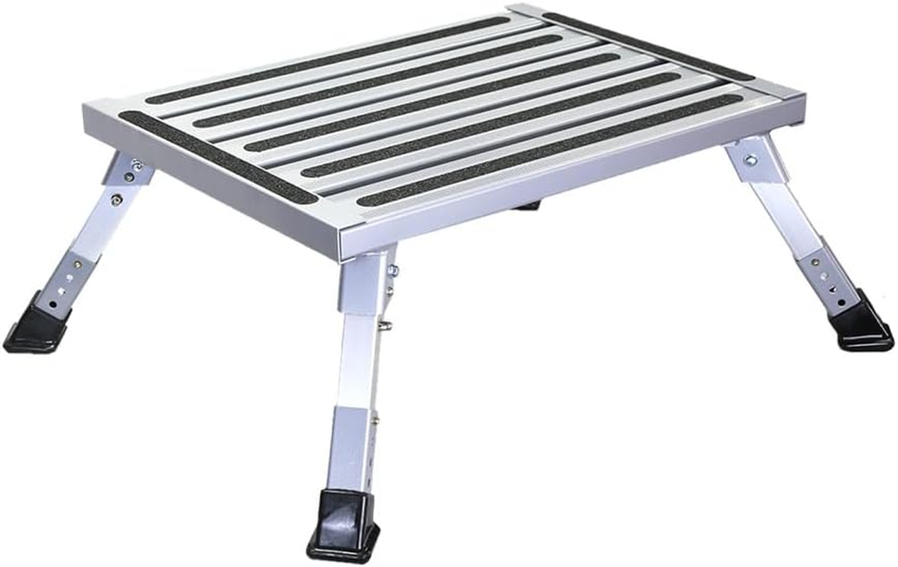 Folding Aluminium Step Stool 150Kg Caravan Ladder RV Trailer Height Adjustable image number 5