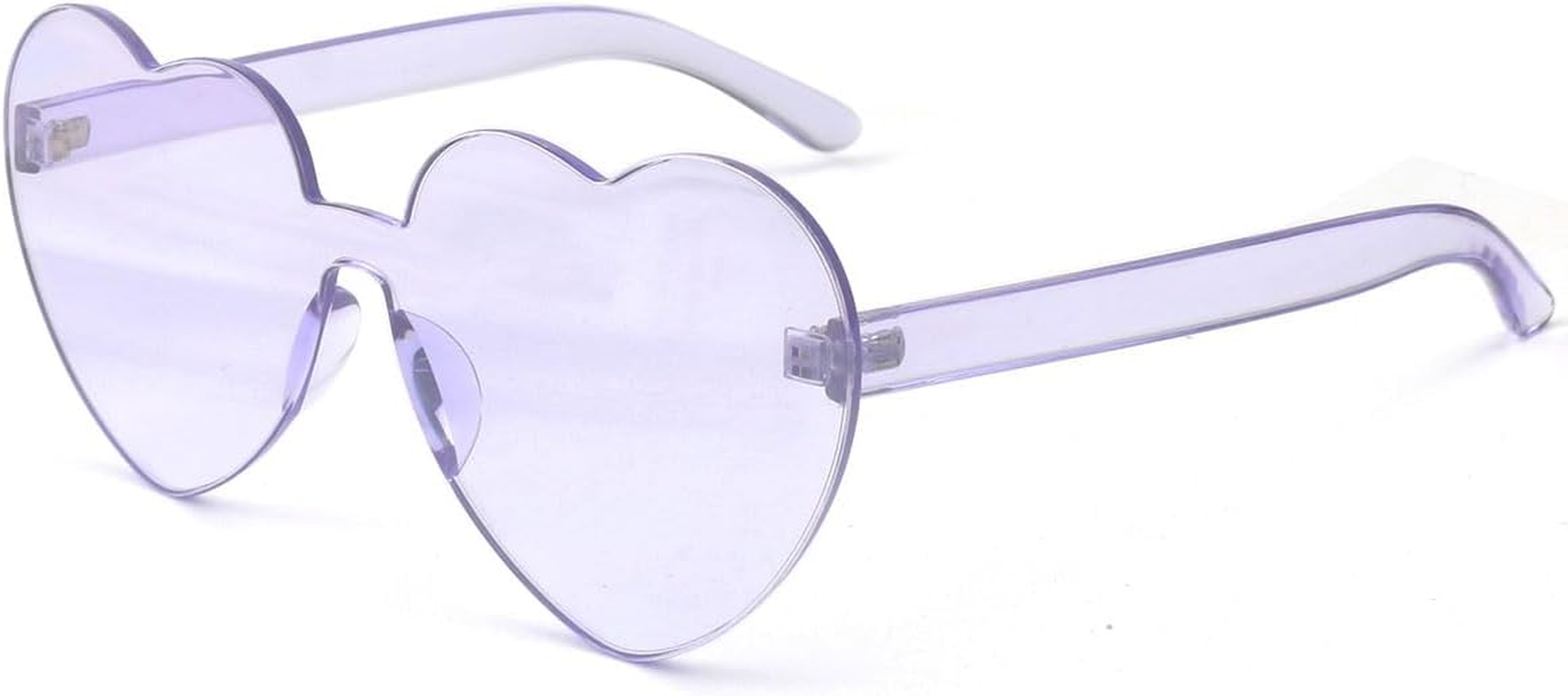 Yoothink Love Heart Shaped Sunglasses for Women Colorful Rimless Sunglasses Party Sunglasses image number 6