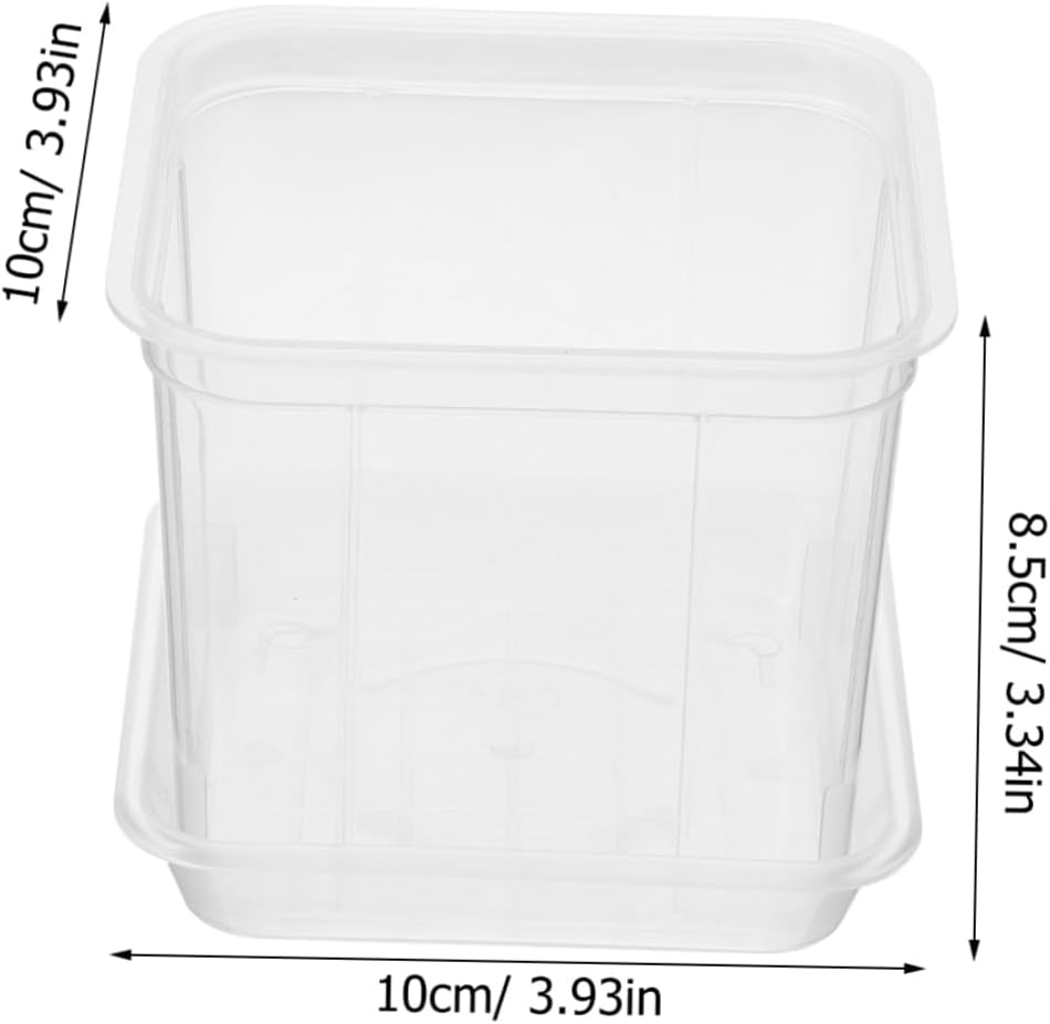 Baluue Flower Pots Plastic Plant Pots Drainage Orchid for Indoor Outdoor Plant for Succulent image number 4