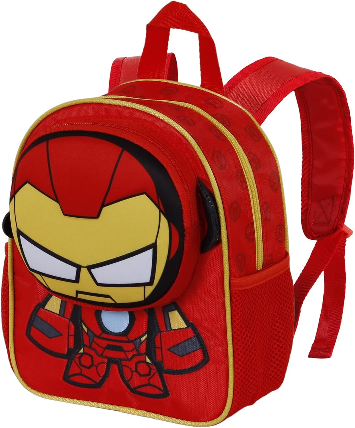 Iron Man Bobblehead-Pocket Backpack, Red, Red, Pocket Backpack Bobblehead image number 1