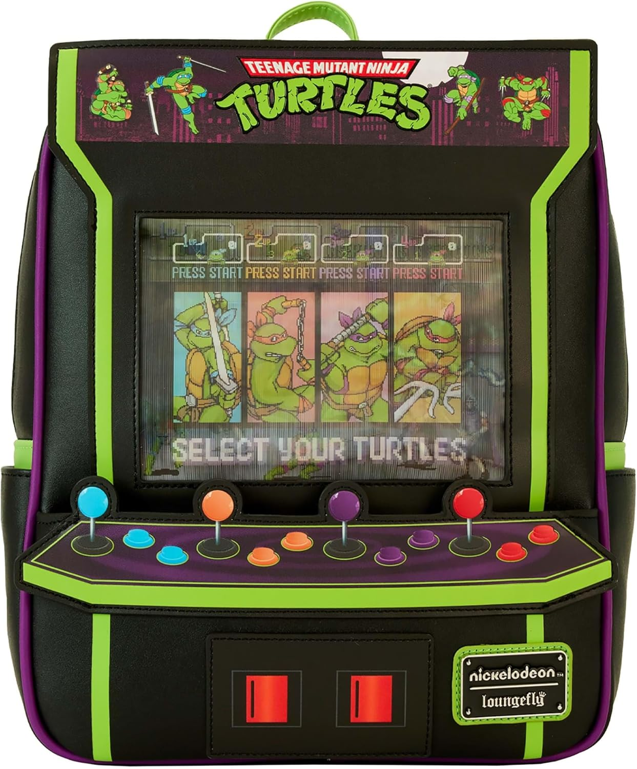 Loungefly TMNT 40Th Ann Vintage Arcade Mini Backpack image number 5