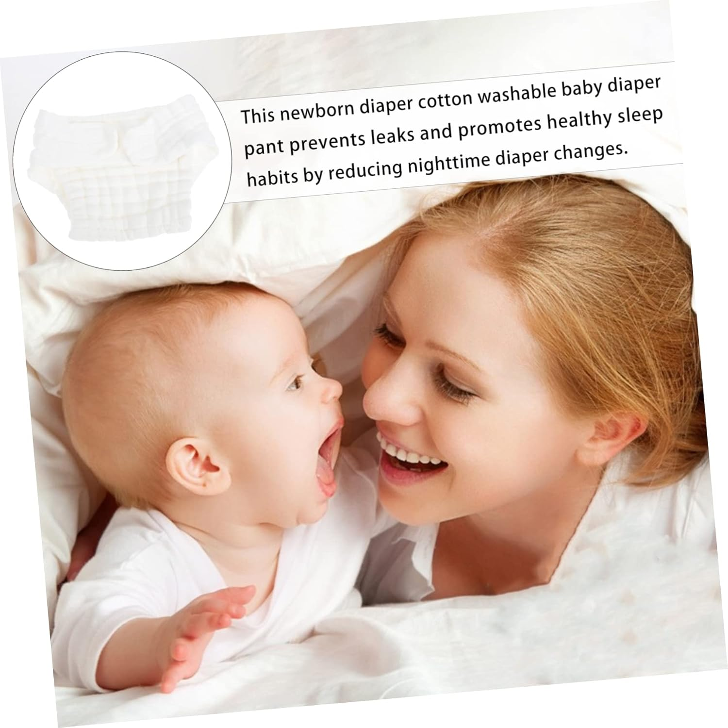 5Pcs Washable Diaper Pants Newborn Cloth Diapers Reusable Nappy Pants for Months Essentials