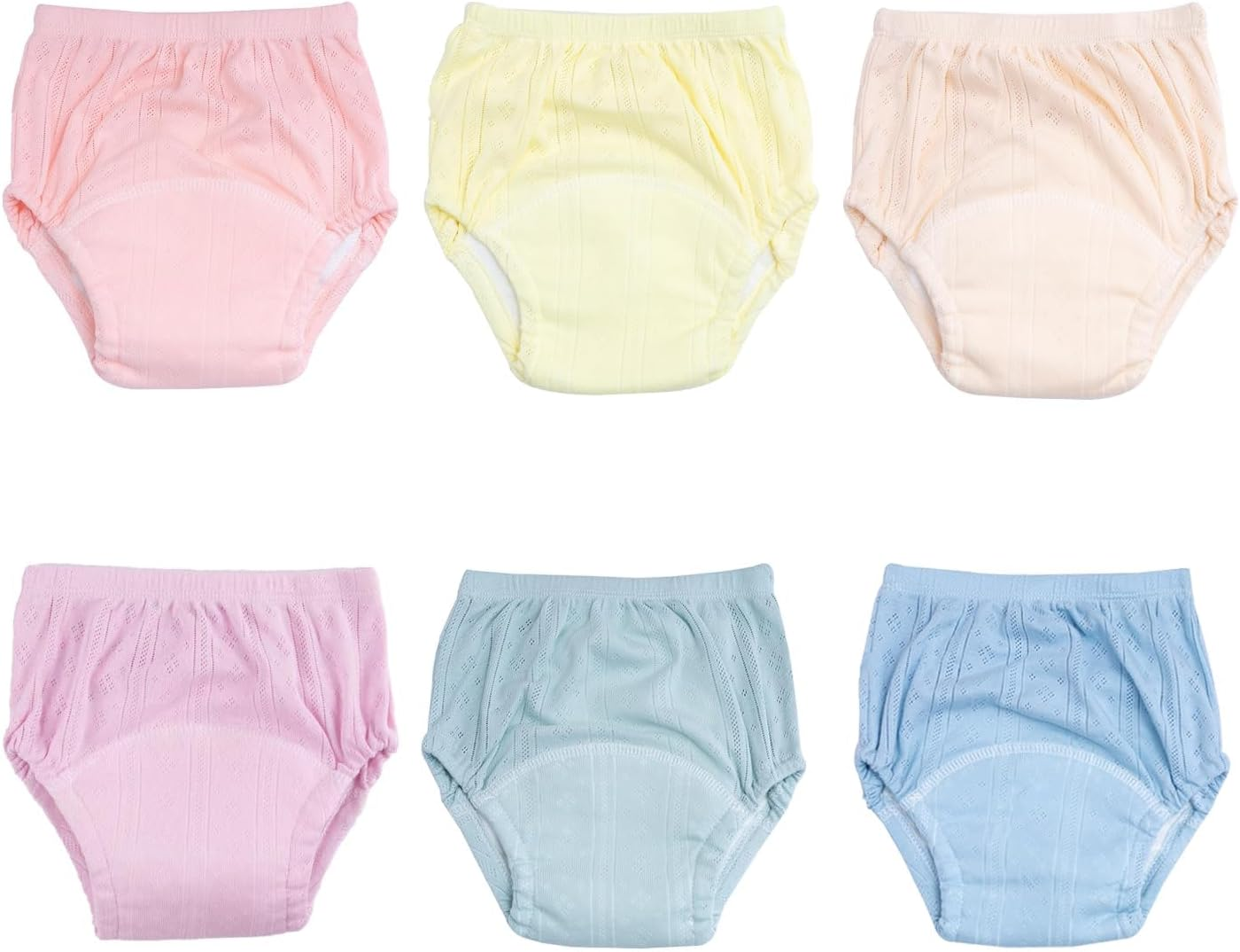ZONEY Potty Training Pants, 6 Packs Absorbent Training Underwear for Boys and Girls Infant Toddler,100% Cotton Unisex Learning Designs Training Underwear Pants 1-4T