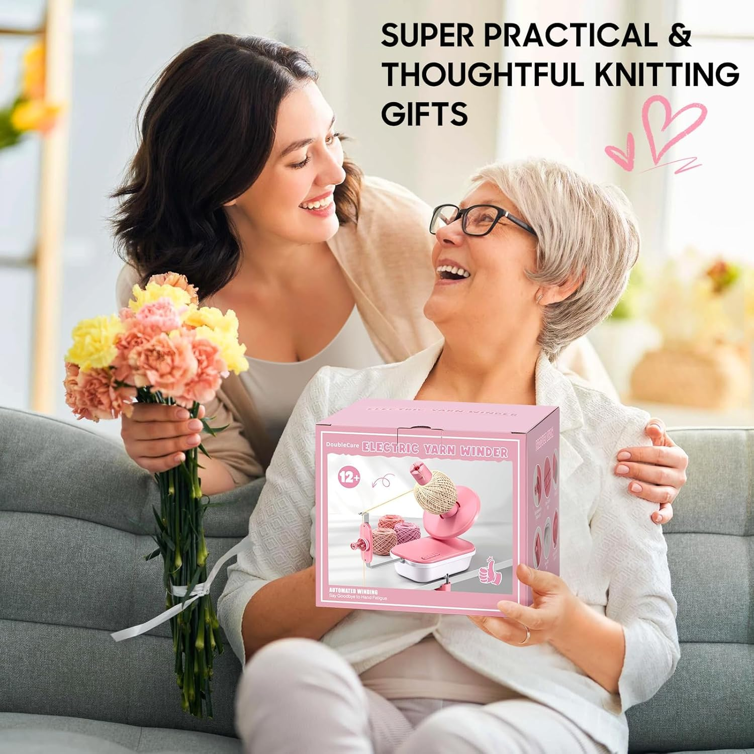 Electric Yarn Winder for Crocheting High Speed, Upgrade Three Gears Adjustable 4-10Oz Large Capacity Automatic Yarn Ball Winder, Yarn Spinner, the Helper for Knitting Enthusiast image number 1