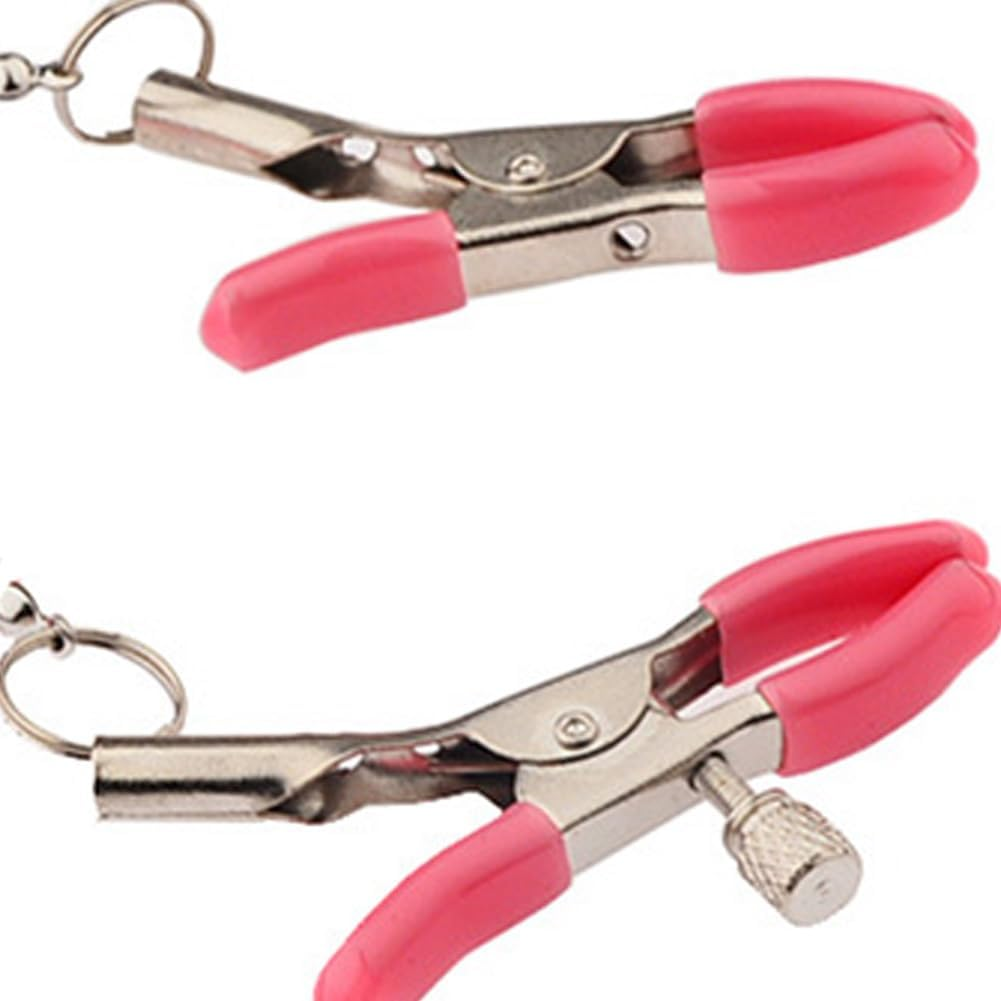 Breast Clip Toy Nipple Clamp Non Piercing Body Chain Pink Nipple Clips Women Body Adjustable Chain Clamp Nipple for Pleasure Sex Ladies Clips image number 3