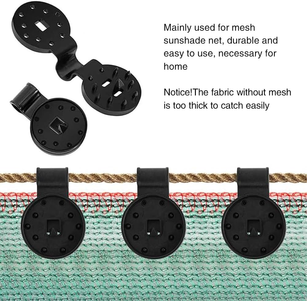 50 Pack Shade Cloth Heavy Duty Lock Grip Greenhouse Shade Cloth Fixing Clip for Shade Nets Patio Mesh Tarpaulins Garden Shades Bird Netting Shade Fabric Accessories