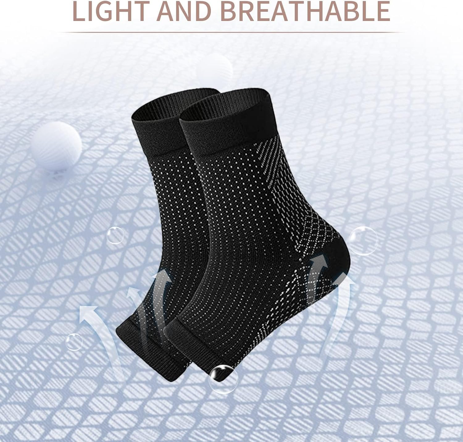 Compression Foot Sleeve Support Socks - 6 Pairs, Anti-Fatigue, Pain Relief for Men & Women Ankle Brace, Neuropathy, Tendonitis Relief - Foot Compression Sleeves Combo Pack(L/Xl) image number 3