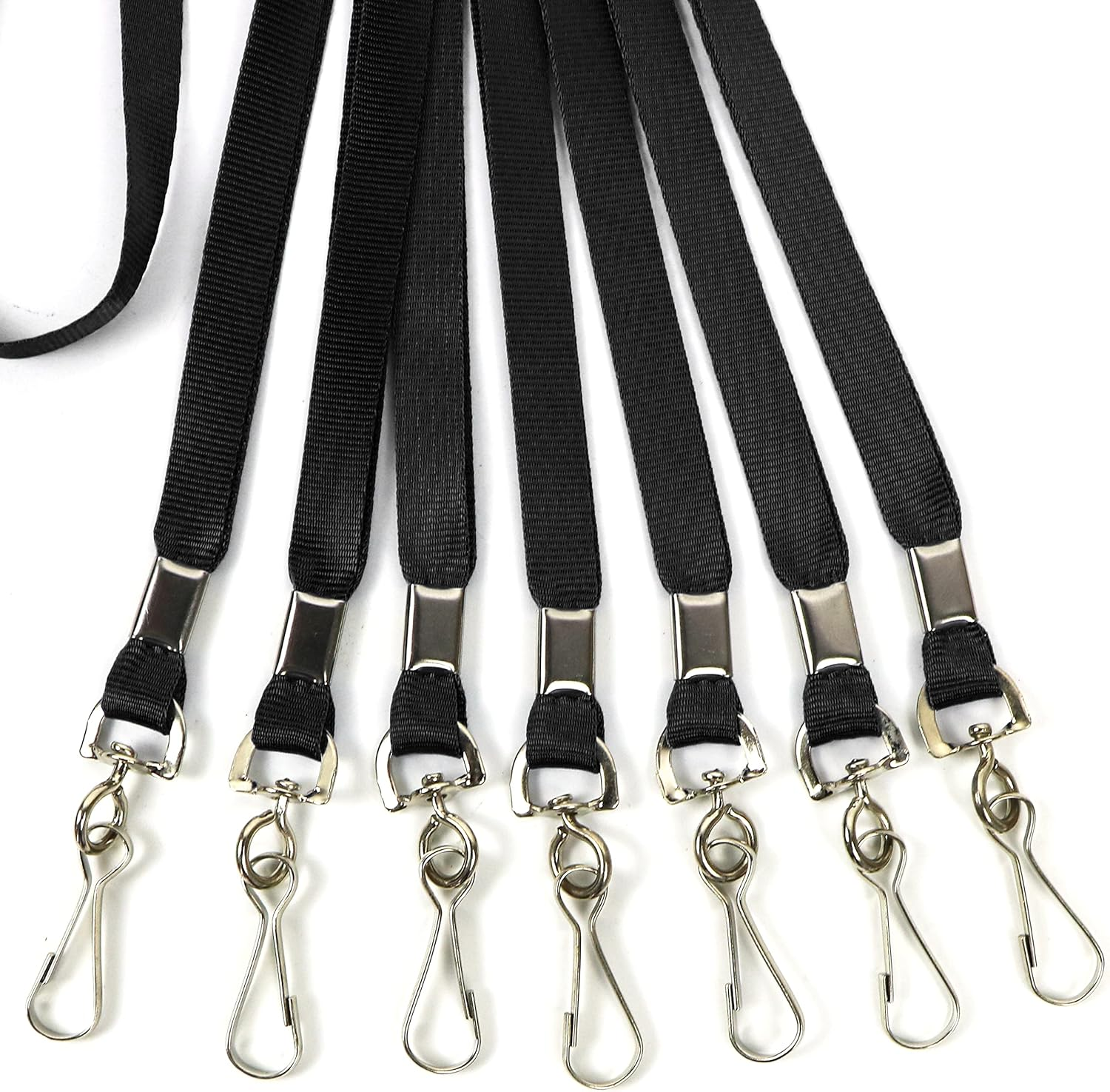 Lanyard 50 Pieces Flat Bulk Lanyards for ID Badges Comfortable Neck Straps Cruise Lanyard Swivel J-Hook Clips Badge Lanyards - Green image number 7