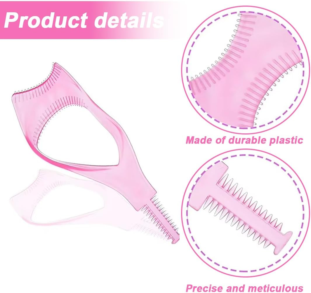 9 Pieces 3-In-1 Eyelash Tools, Mascara Shield Guard with Mascara Brush Sticks Kit, Make up Eyelid Shield Eyelash Shield Pad for Women, Girls, Beginners image number 4