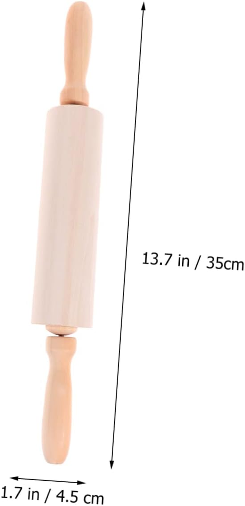 Christmas Wooden Rolling Pin Plain Dough Roller for Baking Kitchen Tool for Cookie and Pizza Preparation image number 3