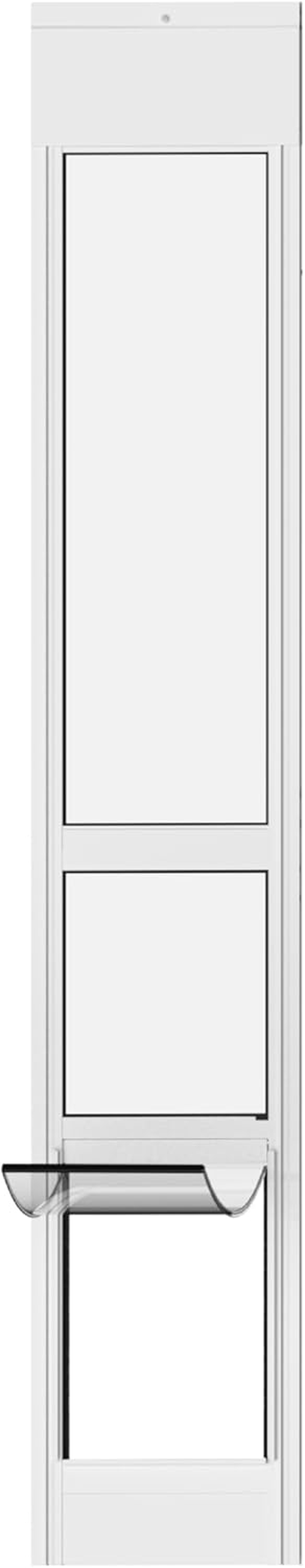 Large White Glass Patio Pet Door image number 5