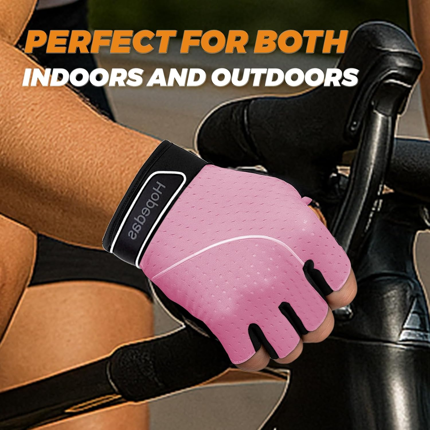 Hopedas Weight Lifting Gym Workout Gloves Full Palm Protection for Men and Women,Breathable Sport Gloves for Training,Fitness,Exercise,Yoga, Pilates,Cycling，Black