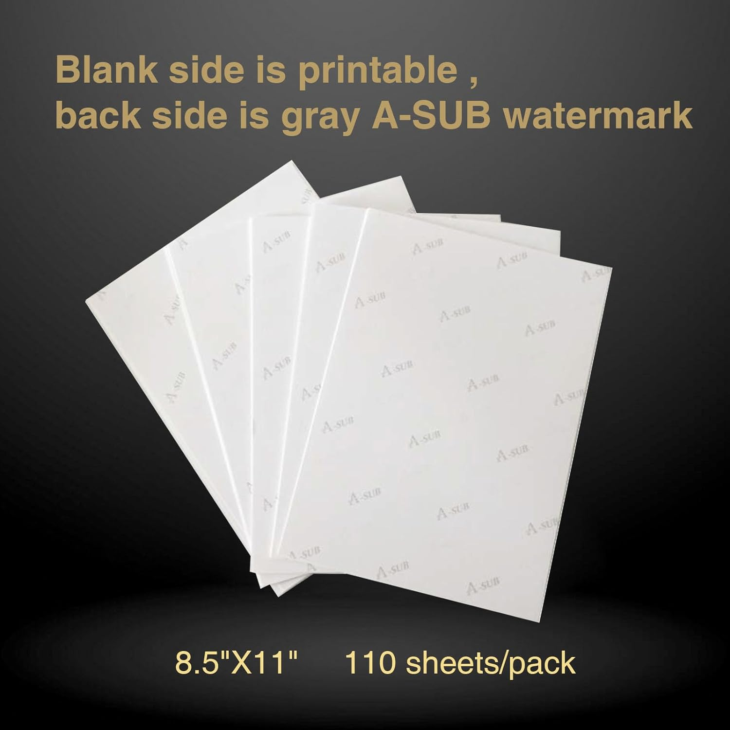 A-SUB Sublimation Paper 13X19 Inch 110 Sheets ONLY Compatible with Sublimation Printer and Sublimation Ink 125G image number 6