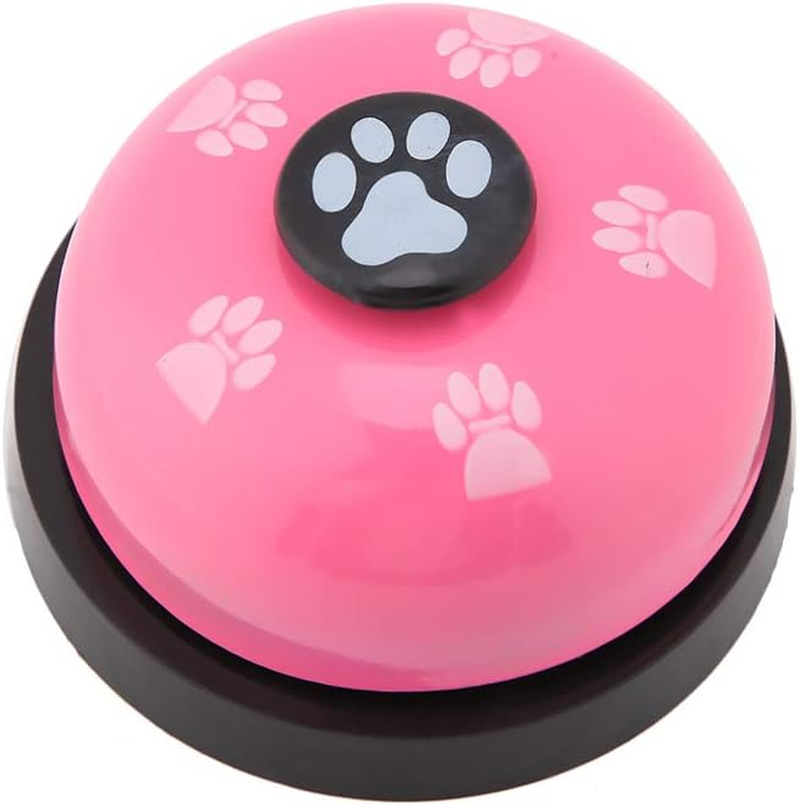 Iron Pet Bell, Training Bells, Cute for Dog Cat Interactive Toy (Pink)