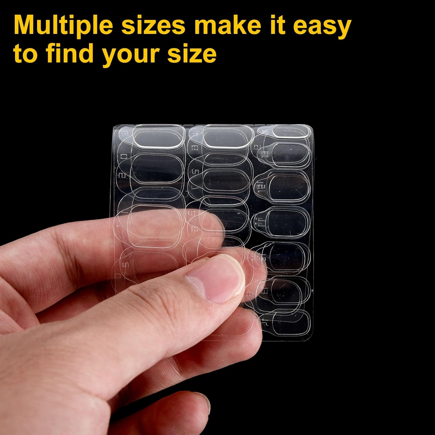 BOXOB 60 Sheet/900Pcs Nail Adhesive Tabs for Press On, Double Sided Transparent Nail Sticky Tabs Jelly Glue Sticky Fingernail Sticker for Manicure Home Friends Gift