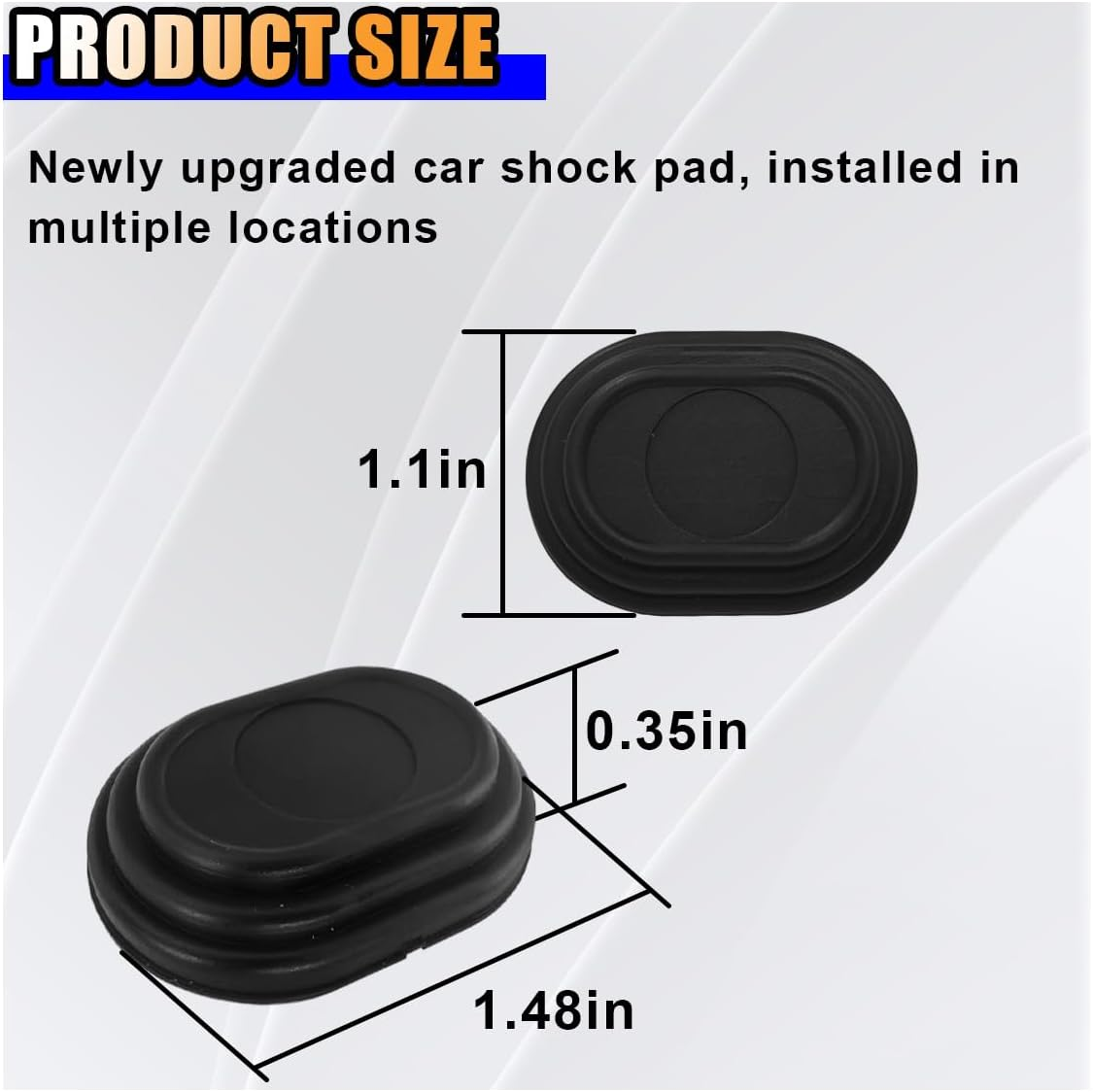16PCS Car Door Shock Absorber, Silicone Anti-Collision Side Door Protection Sticker, Self Adhesive Car Slam Stopper Bumper Protector, Auto Soundproof Crash Pad for SUV Truck