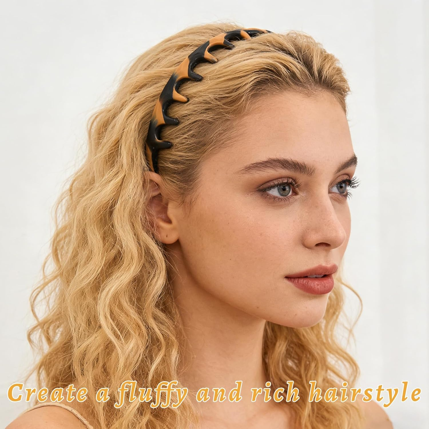 Xanthelle Hair Band, Zigzag Headband with Zag Design, Non-Slip Zig Zag Headband for Women, Stylish Hairstyles Accessories image number 3