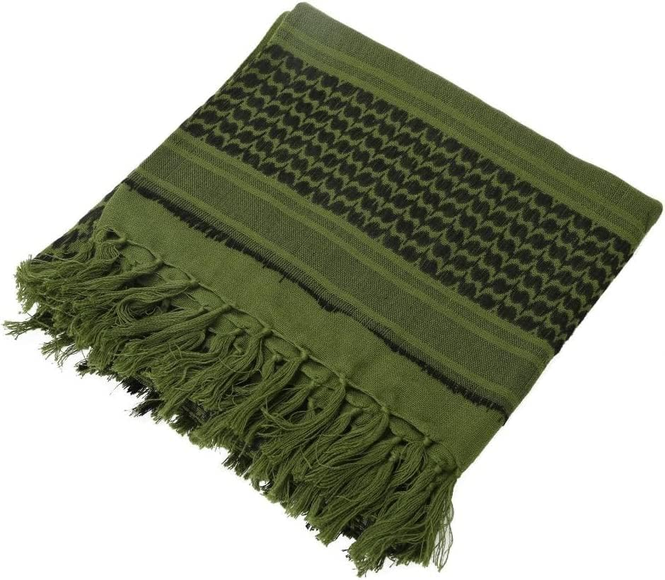 Cotton Military Scarf Shemagh Tactical Desert Keffiyeh Arab Wrap for Women Men 43"X43" Pack of 2 image number 4