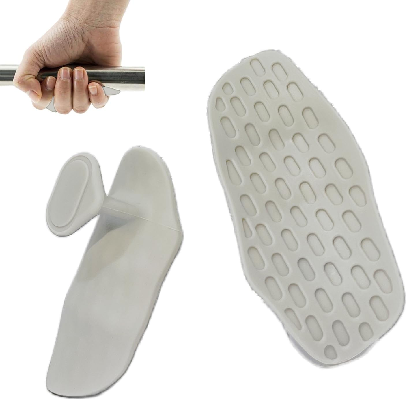 Original Weight Lifting Grips for Men Women Deadlifts, Rows, Ergonomics Workout Rubber Gym Grips Pads for Palm Protection, Fingerless Workout Gloves for Men Exercise Bodybuilding