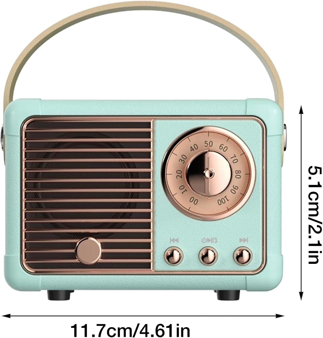 Retro Blue-Tooth Speaker | Vintage FM Radio Old Fashioned - Wireless Speaker AM/FM Vintage, Blue-Tooth 5.0 Wireless Connection, Stereo Sound B/M