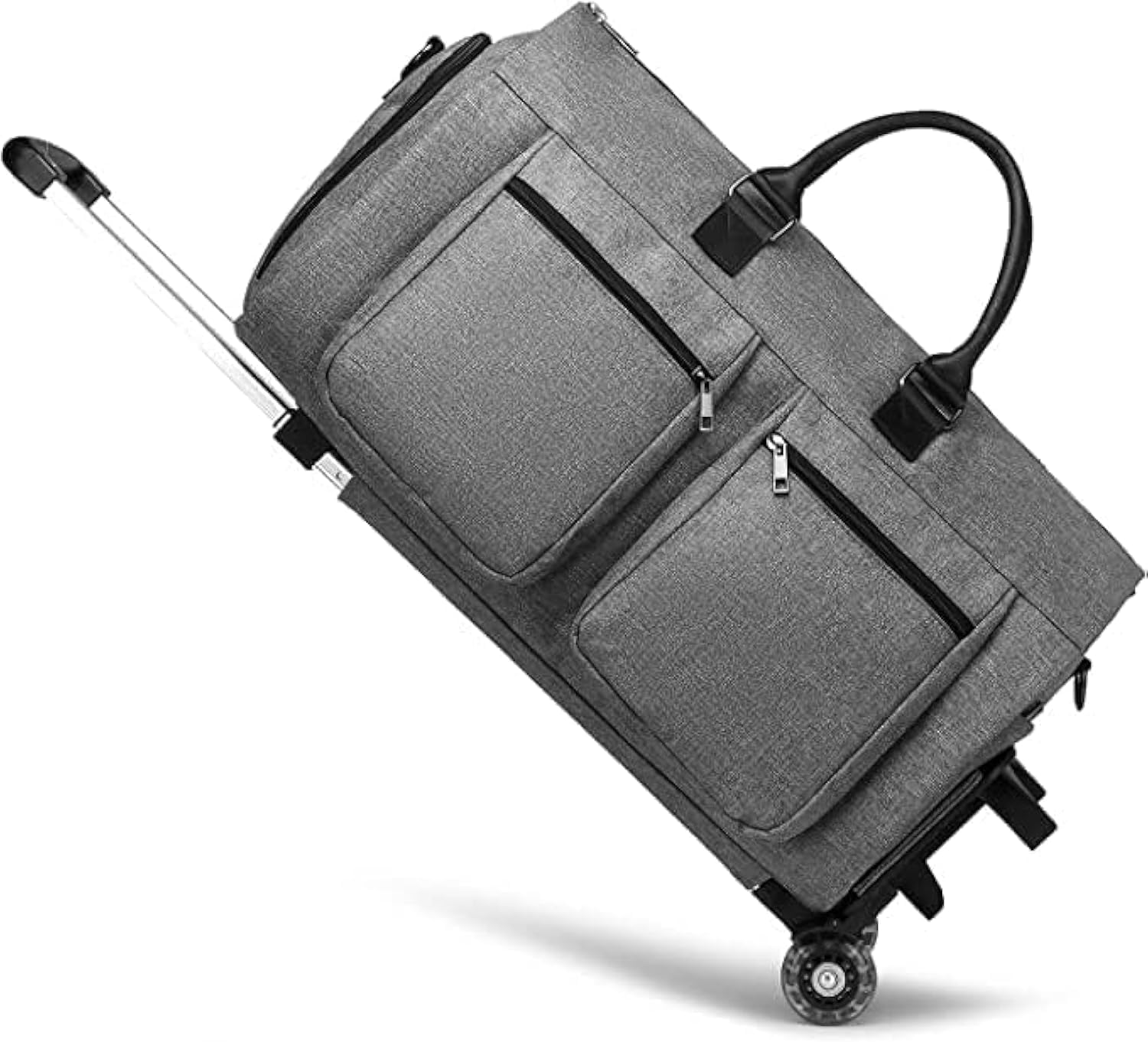 Rolling Garment Bags,Garment Bag with Wheels Travel Garment Bag with Shoe Compartment Rolling Duffle Bag with Wheels, A1-Grey-2P image number 5