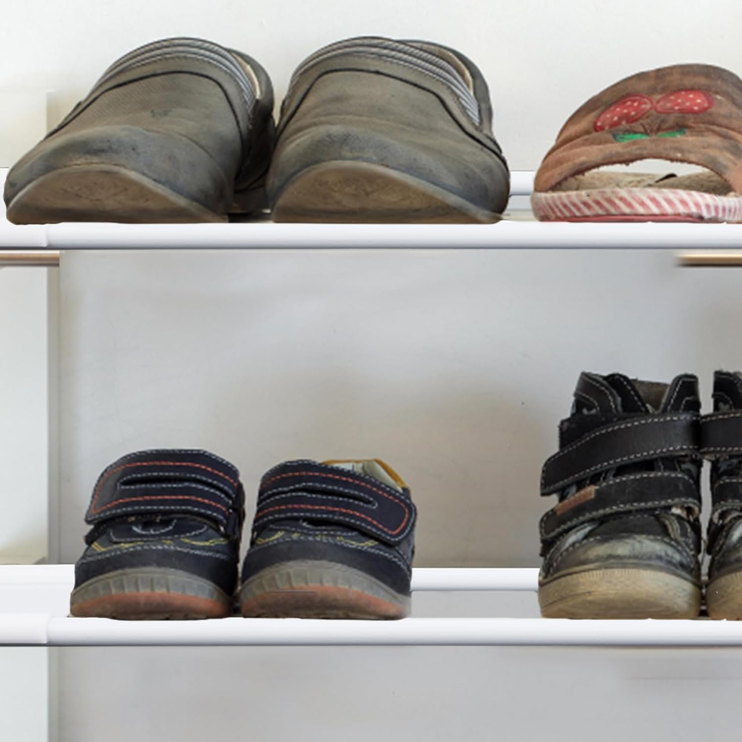 4Pcs RV Refrigerator Bars, 15.8-27.6 Inch Adjustable RV Fridge Tension Bars Tension Rods Extendable RV Fridge Brace for Fixing Food Drinks RV Refrigerator Accessories (2 Double Bars, 2 Single Bars) image number 2