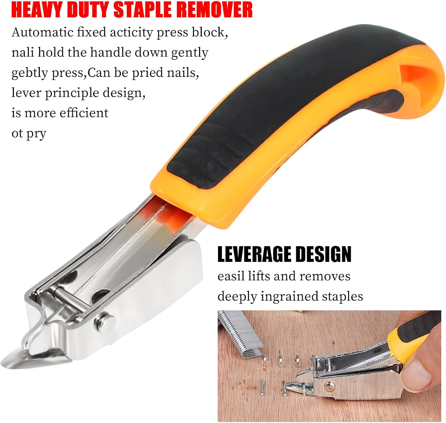 Heavy Duty Canvas Pliers and Staple Remover Set, Stainless Steel Anti-Corrosion Canvas Stretching Pliers Stretcher with Spring Return Handle 4-3/4" Wide Grip for Canvas Stretching Bars Oil Painting image number 4