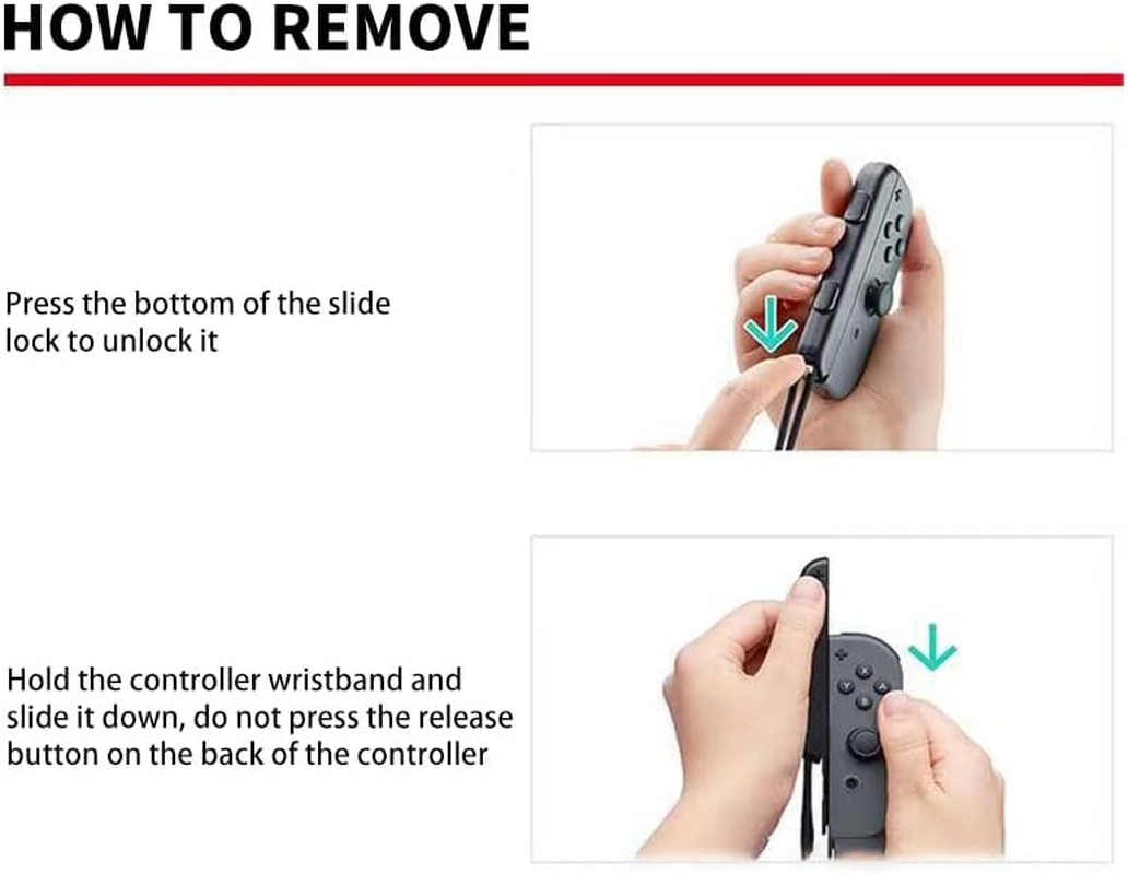 Joysticks Wrist Strap for Switch Joycon, 2 Pack Lanyard Replacement Accessories for Joy-Con Controller, Support Adjustable Tightness Straps for Nintendo Switch and OLED Joycon (White) image number 5