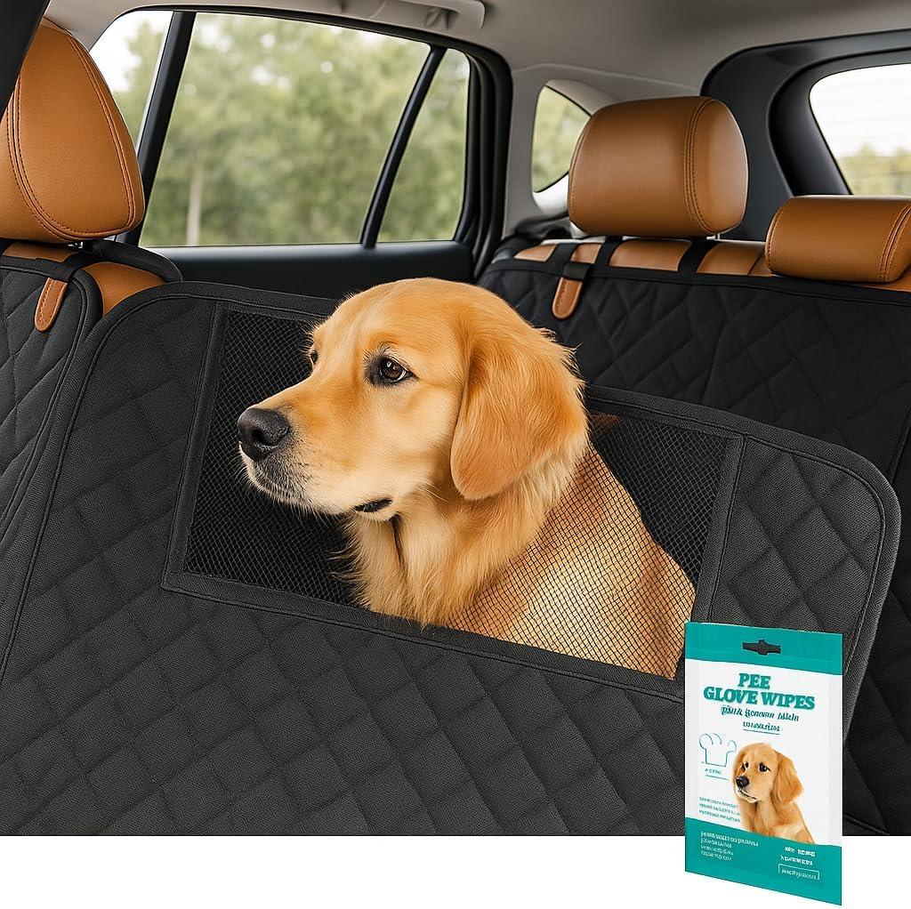 Dog Car Seat Cover for Back Seat &ndash; Waterproof Car Accessories for Dogs, Hard Bottom Hammock Protector, Non-Slip Mat, Car Seat Covers Interior, Pet Travel Bench &ndash; Pawliner (132 X 160 Cm) image number 6
