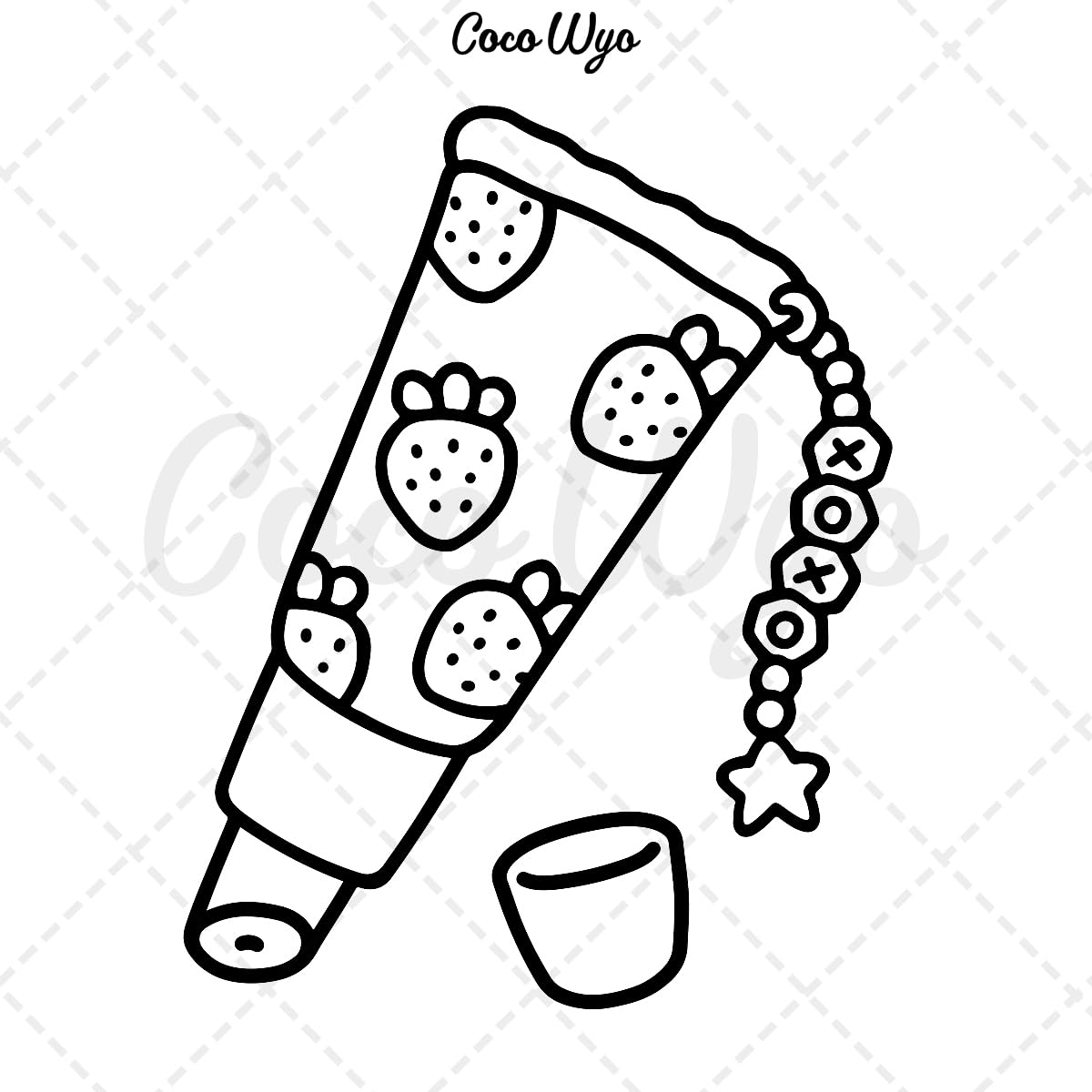 Glow Cosmetics: Coloring Book for Adults and Kids, Bold and Easy, Simple and Big Designs for Relaxation Featuring Cosmetic Items, Makeup, and Skincare Products image number 1