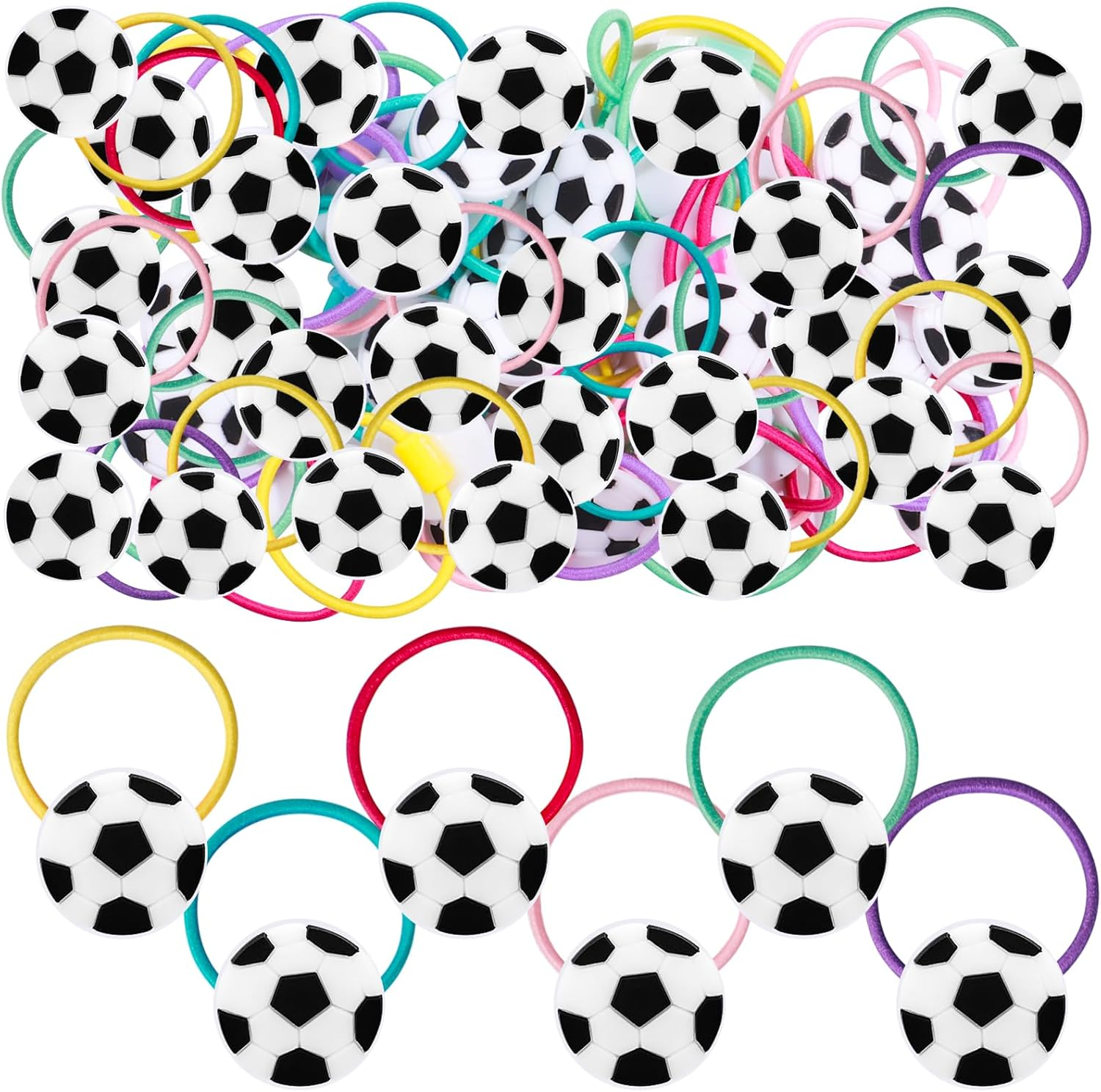 Pack of 36 Mermaid Hair Bobbles Girls Cartoon Elastic Hair Bands Girls Accessory