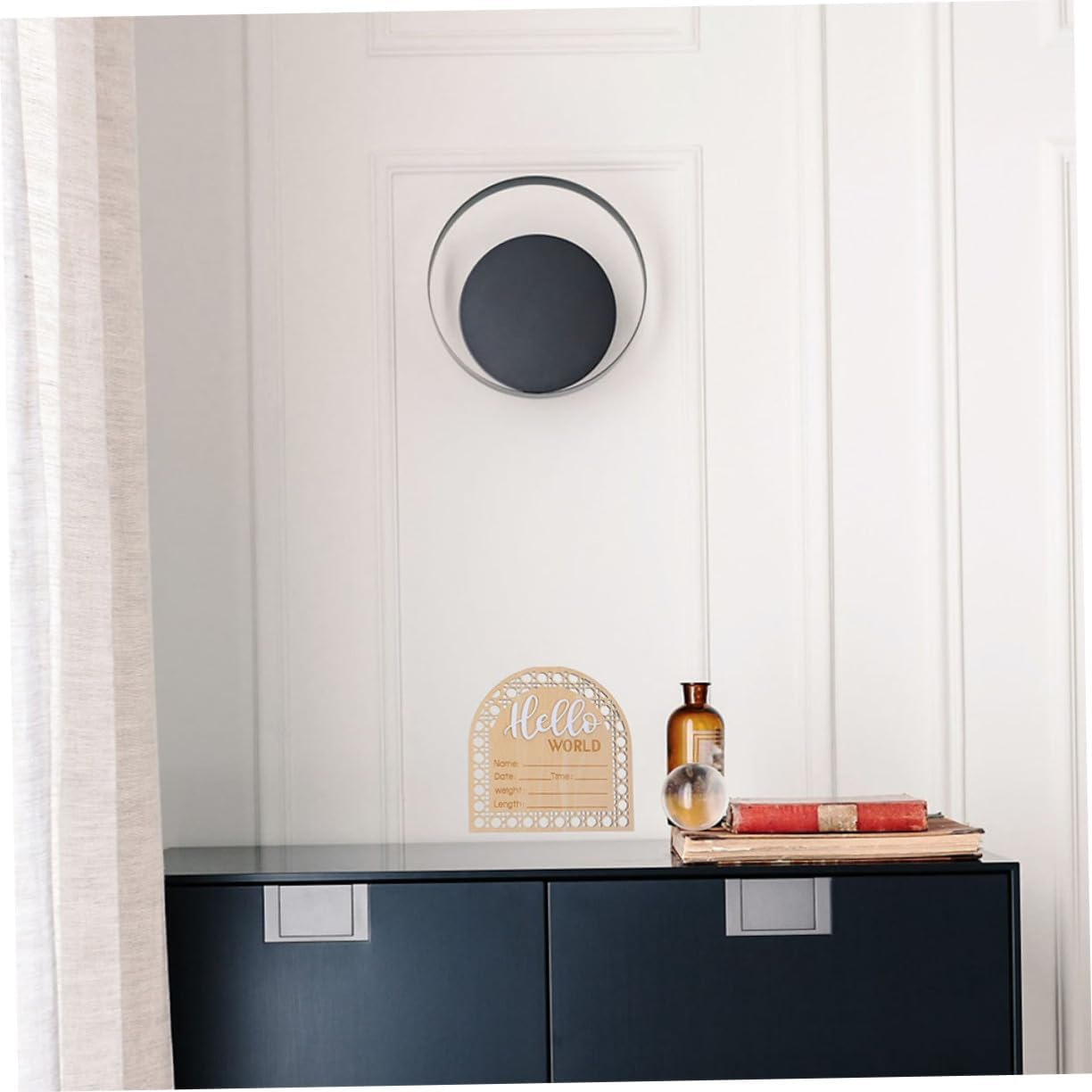 4Pcs Wooden Baby Announcement Sign Rustic Welcome Name Plate for Newborns Birth Photo Prop for Nursery and Hospital image number 6