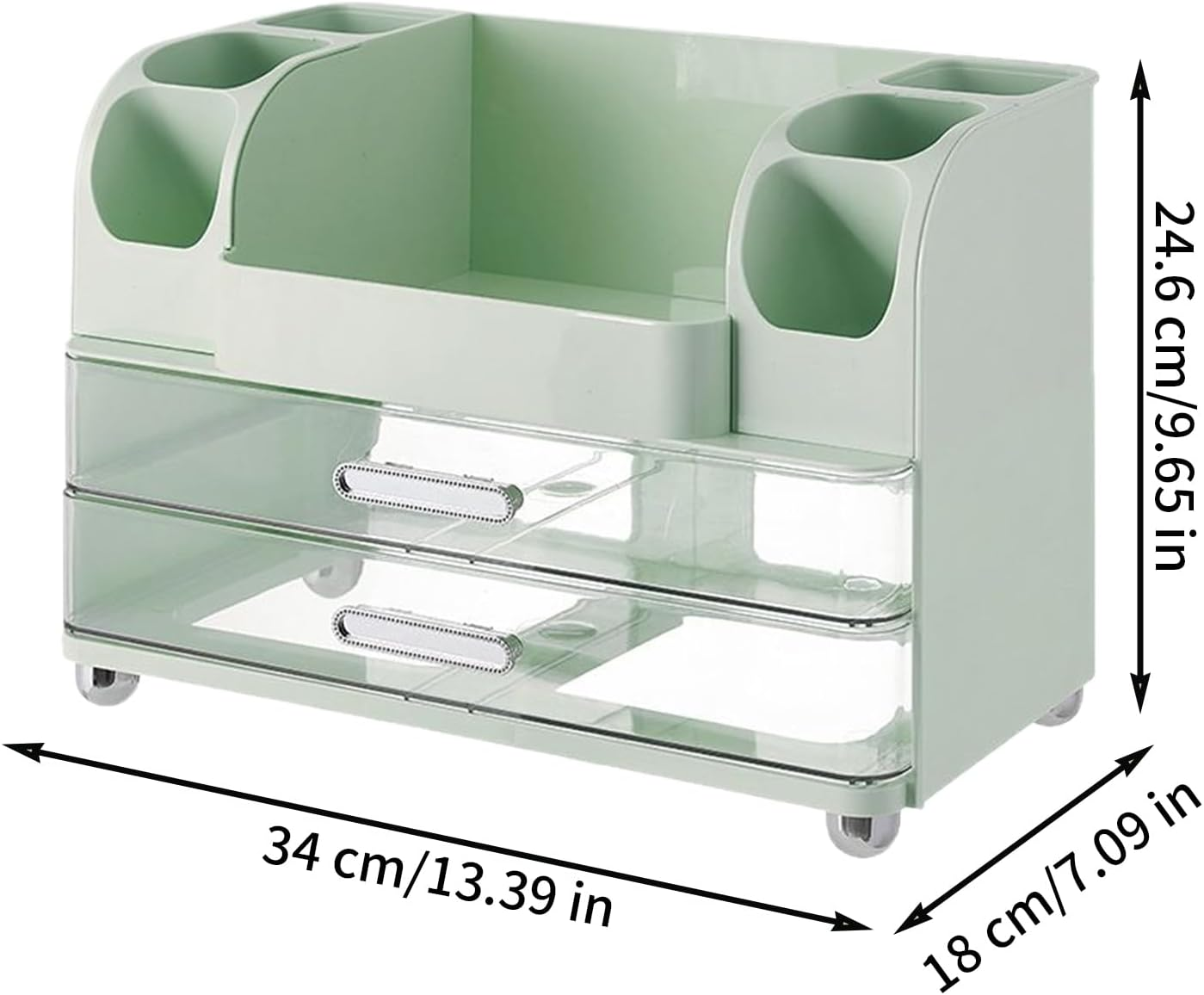 Makeup Organizer - Cosmetic Tabletop Holder | Decorative Desk Organizer for Medicine Makeup Dresser Closet Kitchen Dorm Bedroom Crafts Toiletries Jewelry image number 3