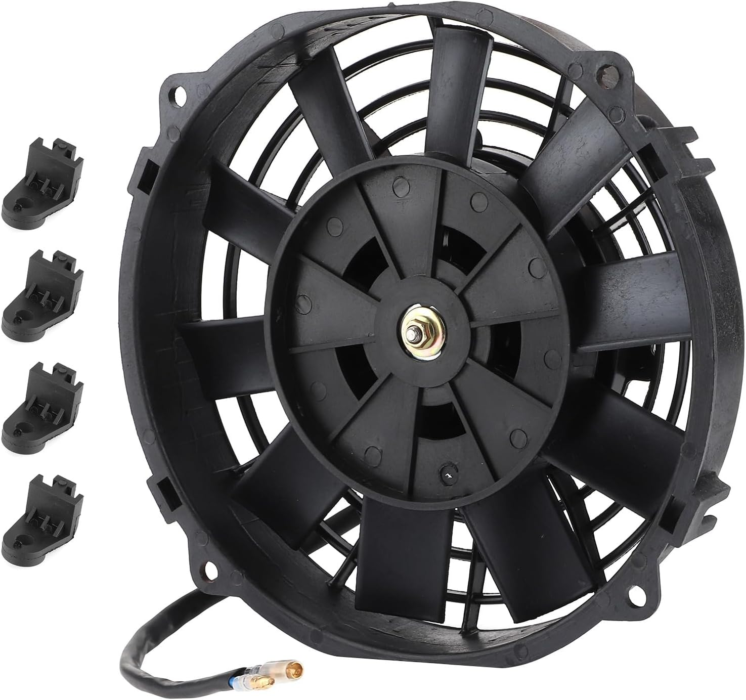 Durable Electric Fan 8In for Radiator Auto Cooling Intercooler 2250 RPM Car Cooling Fan for Auto Enthusiasts Black image number 2