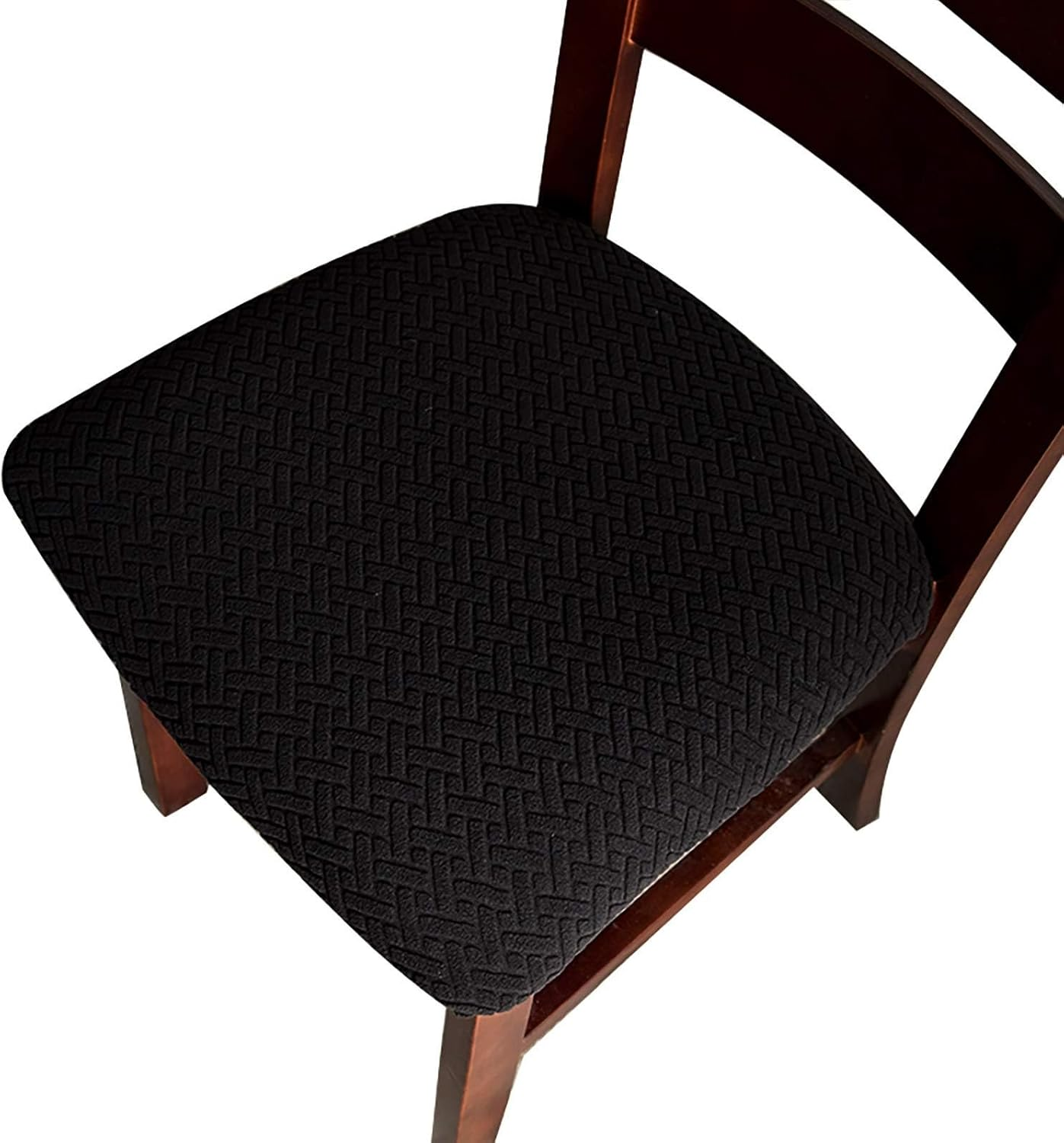 Dining Chair Covers Set of 4, JOMWEN Stretch Jacquard Washable Seat Slipcovers, Chair Cushion Protector, Kitchen Dining Home (Beige, 4 PCS)