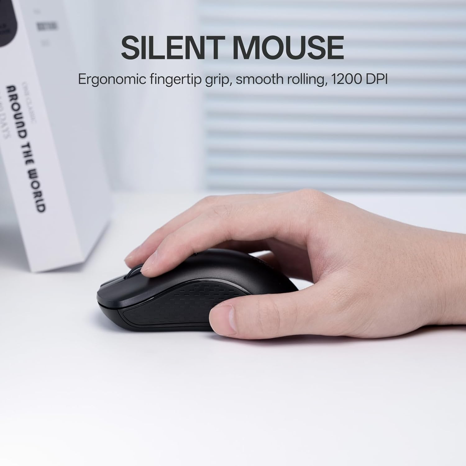 Rapoo X2100 Quiet Wireless Keyboard and Mouse Combo, 2.4Ghz USB Receiver, 12 Multimedia Keys, Spill-Proof, Full-Sized, Compatible with PC, Laptop, Black image number 4