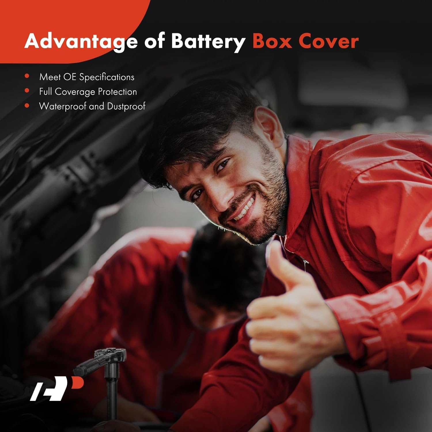 A-Premium Battery Box Frame Cover Compatible with Honda CA105T 1963-1965, CT110 1980-1986, CT90 1969-1979, Red, Right Passenger Side, Replace# 83600-459-910ZA - Dark Gray image number 5