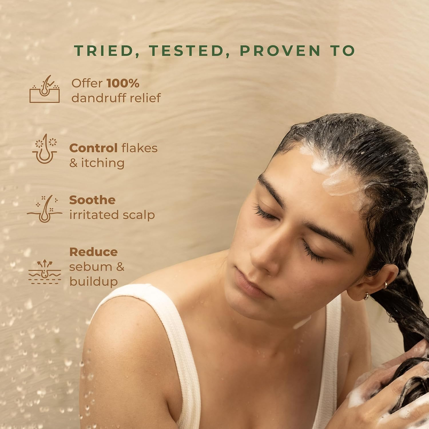 Naturali Australian Tea Tree Non-Drying Dandruff Defence Shampoo 200 Ml | Removes Dandruff from Source | Soothes Itching, Irritation | Strong & Smooth Hair | for Men & Women | No Sulphate No Paraben image number 3