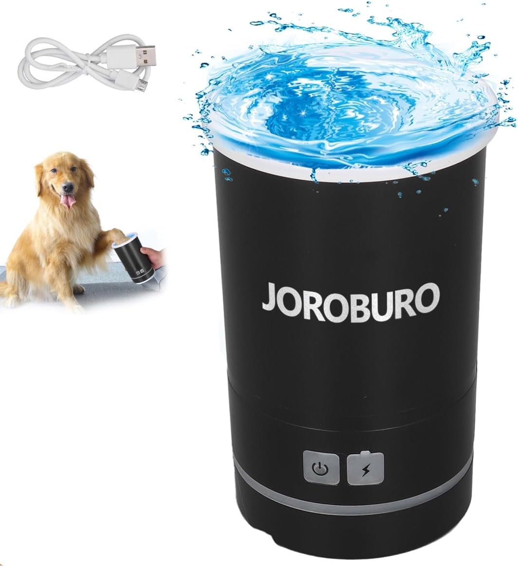 Automatic Dog Paw Cleaner, Rechargeable Electric Muddy Paw Washer, Portable Pet Paw Cleaner Cup with Soft Silicone Brush, Dog Foot Cleaning Machine for Small to Medium Dogs Grooming image number 3