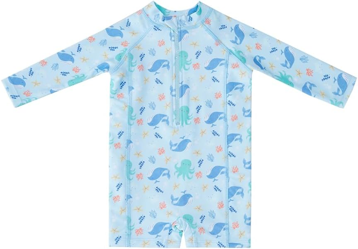 Big Softies Long Sleeve Rashie with Swim Hat- Whale, Size 4 image number 4