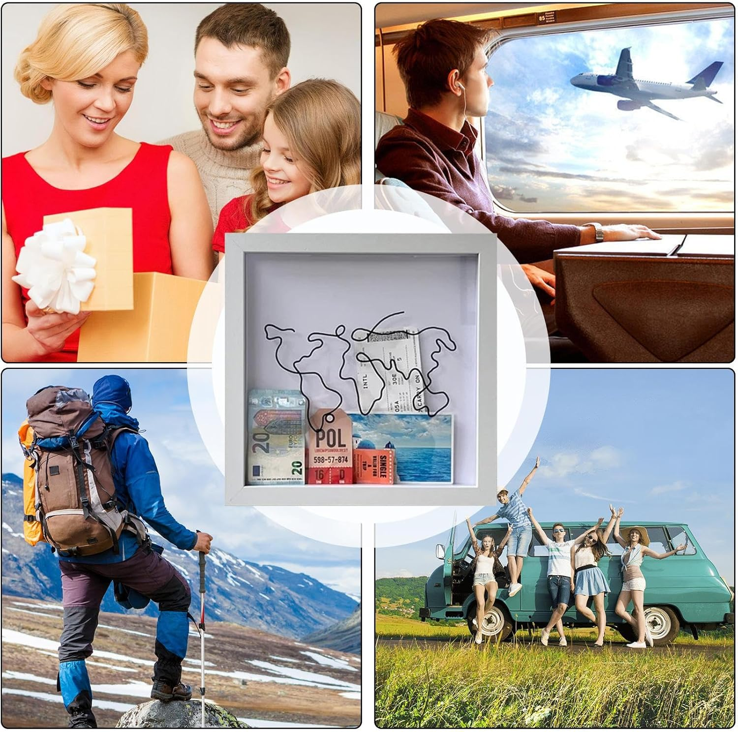 Adventure Archive Box, Travel Adventure Archive Box, Travel Tickets Box, Travel Collection Box, Ticket Shadow Box