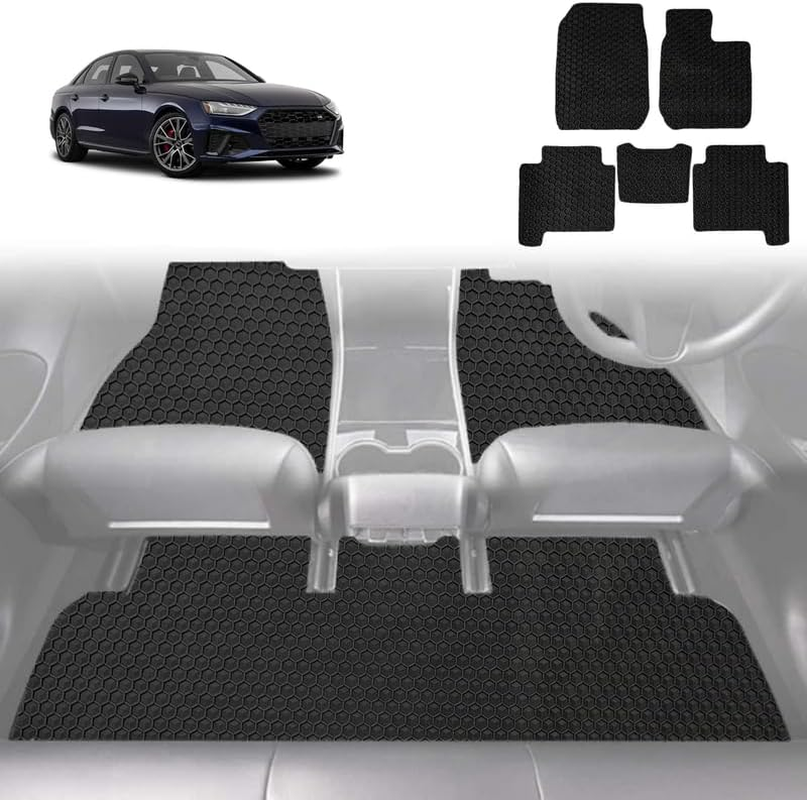 Outback GT 6D Diamond Custom-Fit Car Floor Mats, Compatible with for Audi A4 S4 RS4 2016-Current | Heavy Duty | Anti-Slip | All Weather Protection | Car Accessories