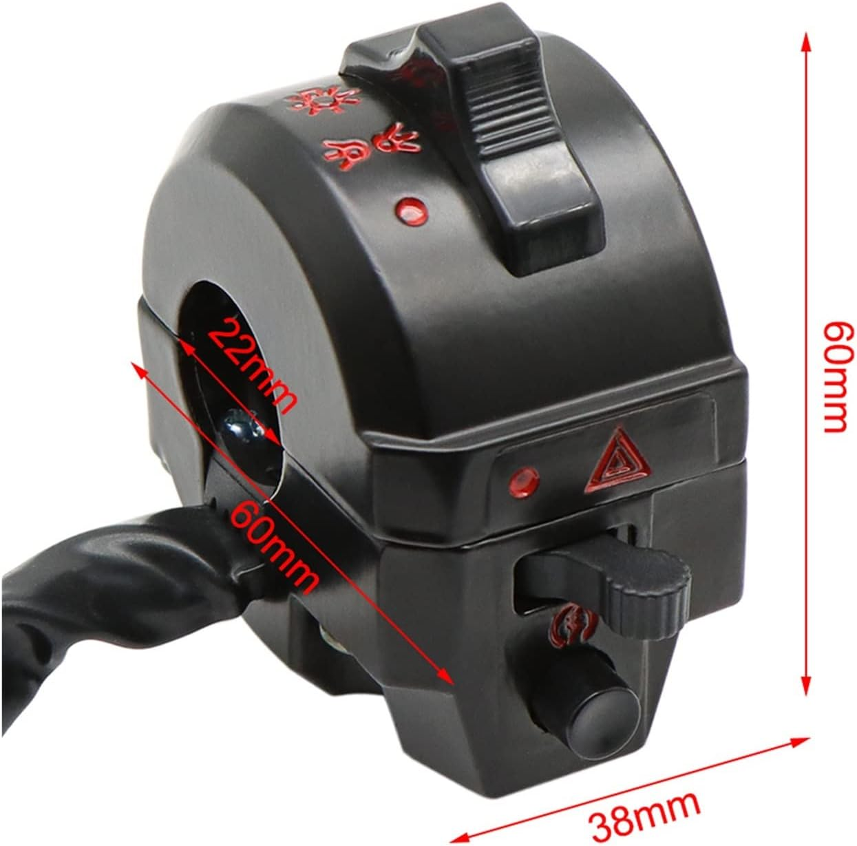 Meikel 22Mm Motorcycle Switches Motorbike Horn Button Turn Signal Electric Fog Lamp Light Start Handlebar Controller Switch image number 3