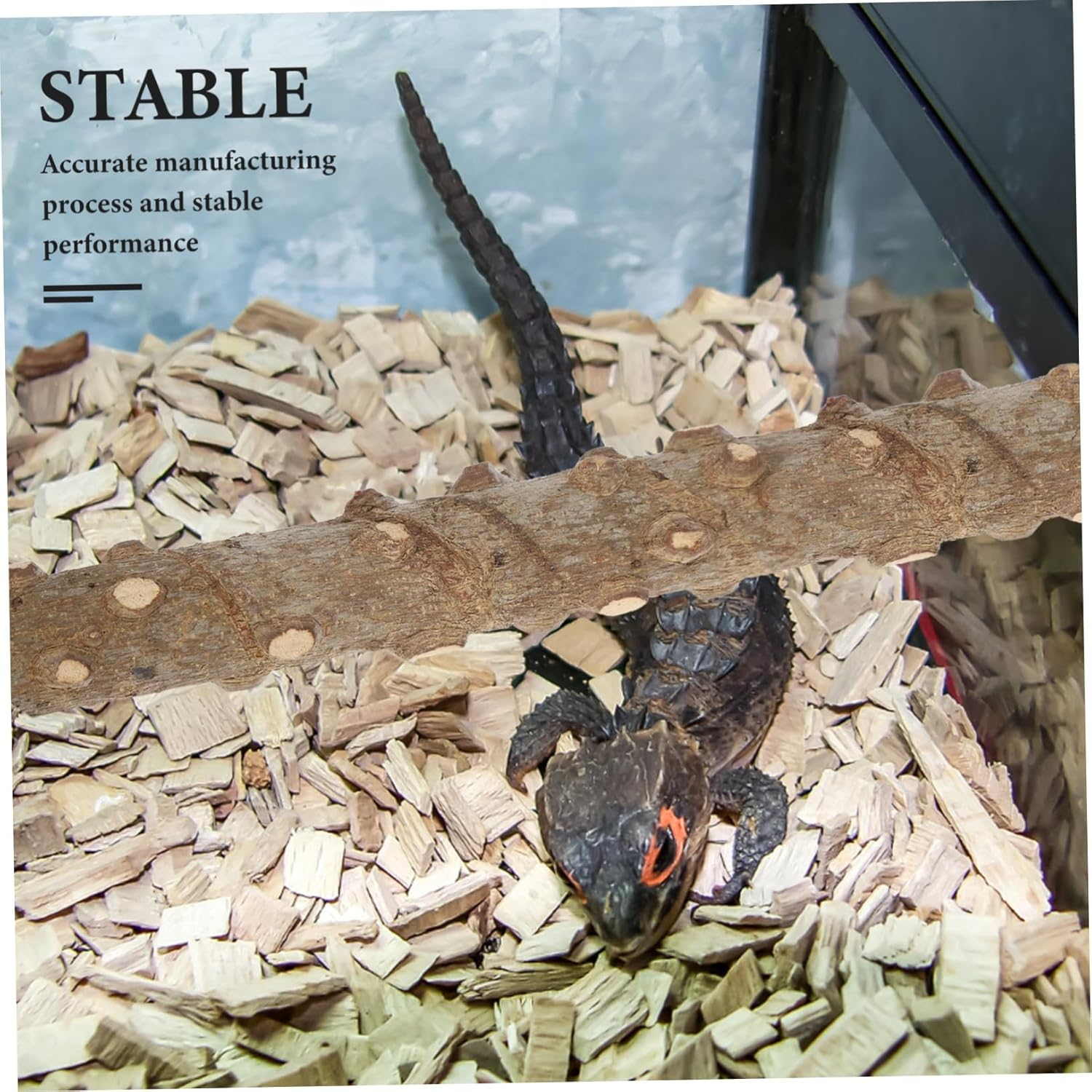 Reptile Corner Stick Branch with Suction Cup and Tie, 2Pcs Pepperwood Climbing Tree Branch for Lizard and Hermit Crab Terrarium Habitat Decoration image number 6