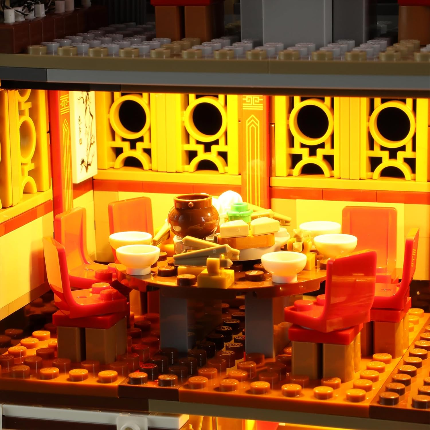 BRIKSMAX Led Lighting Kit for -80113 Family Reunion Celebration - Compatible with  Spring Festival Building Set- Not Include  Set image number 4